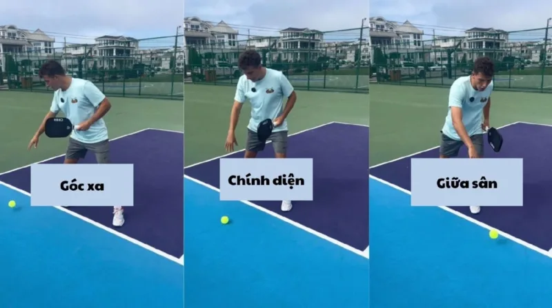 Người mới chơi pickleball nên làm quen với các kỹ thuật nền tảng gồm serve, dink, volley, groundstroke và lob