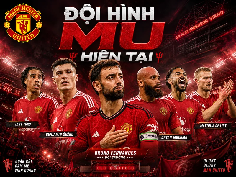 Đội hình MU hiện tại: Danh sách cầu thủ & lực lượng mới nhất