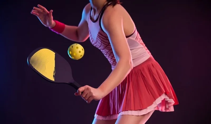 Người chơi thực hiện kỹ thuật dink tinh tế tại khu vực non-volley zone trong trận đấu pickleball.